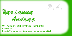 marianna andrae business card